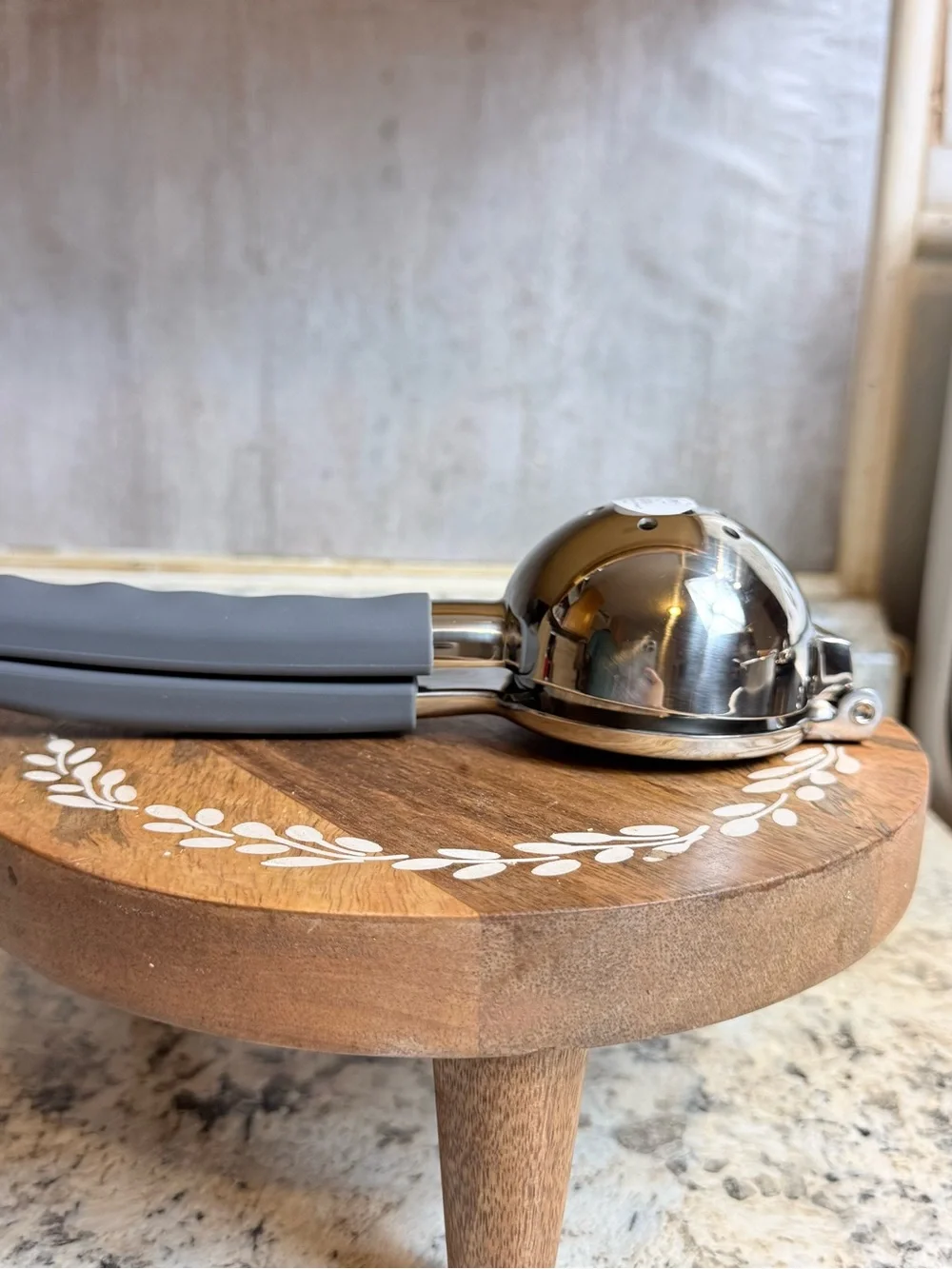 Princess House Stainless Citrus press with Gray Handles